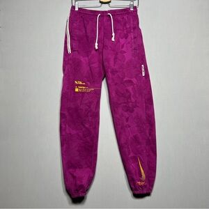 Men's Nike Dry-Fit Standart Issue Basketball Pants Floral print Purple size S